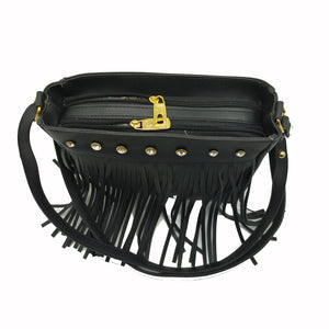 Women's Indian Sling Bag With Stone Fitting Stripes Cut Design - myStore20202019