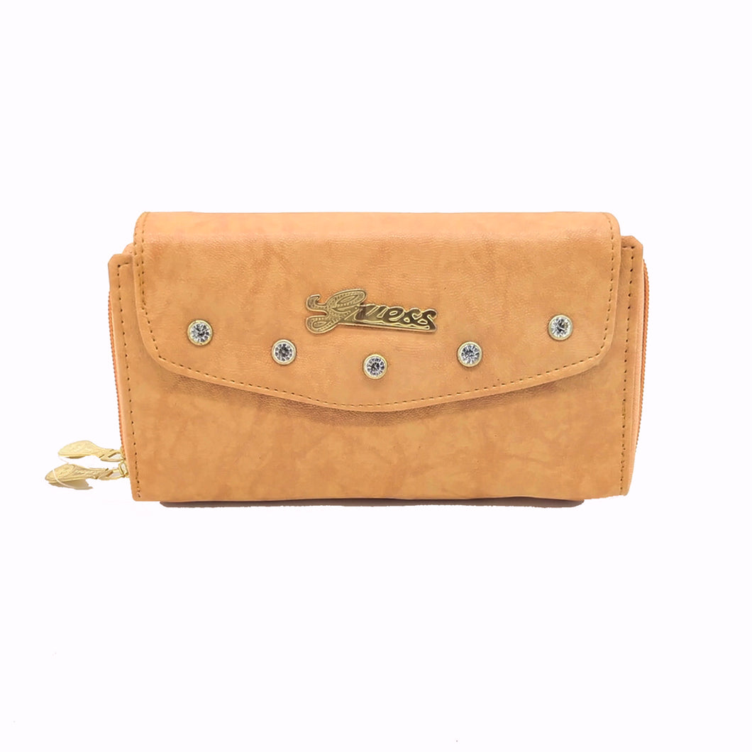 Women's Indian Wallet With Five Stone and Guess Fitting in Front - myStore20202019