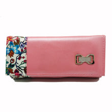 Load image into Gallery viewer, Women&#39;s Indian Wallet With Flowers Stripe Bow Fitting Design - myStore20202019
