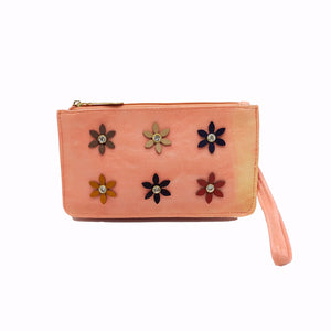 Women's Indian Wallet With Six Stone Flower in Front - myStore20202019