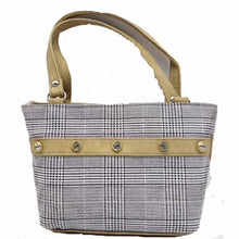 Load image into Gallery viewer, Women&#39;s Mini Handbag With Checks Print Stone Fitting - myStore20202019
