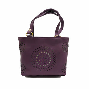 Women's Mini Handbag With Circle CutWork Design - myStore20202019