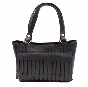 Women's Mini Handbag With Cut Stripes Design - myStore20202019