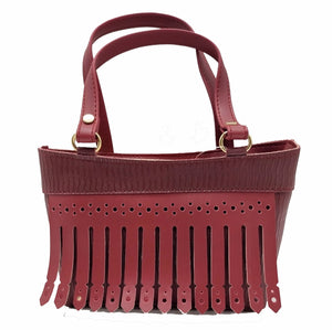 Women's Mini Handbag With Cut Stripes Design - myStore20202019