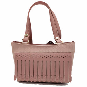 Women's Mini Handbag With Cut Stripes Design - myStore20202019