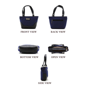 Women's Mini Handbag With Denim Diamond Print - myStore20202019