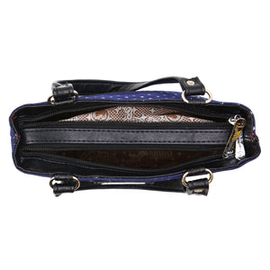 Women's Mini Handbag With Denim Diamond Print - myStore20202019