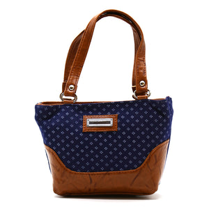 Women's Mini Handbag With Denim Diamond Print - myStore20202019
