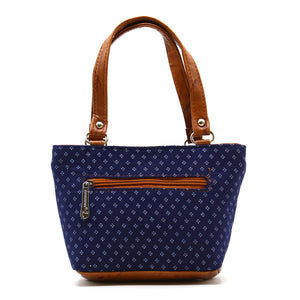 Women's Mini Handbag With Denim Diamond Print - myStore20202019