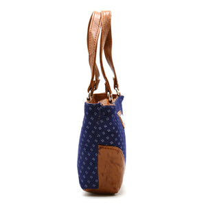 Women's Mini Handbag With Denim Diamond Print - myStore20202019