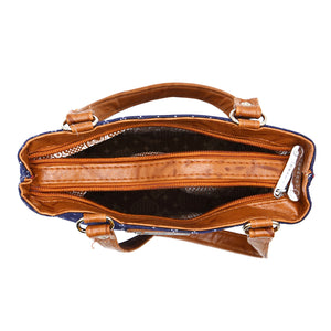Women's Mini Handbag With Denim Diamond Print - myStore20202019