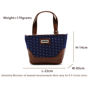 Women's Mini Handbag With Denim Diamond Print - myStore20202019