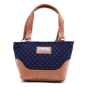 Women's Mini Handbag With Denim Diamond Print - myStore20202019