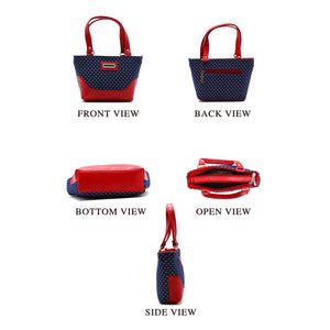 Women's Mini Handbag With Denim Diamond Print - myStore20202019