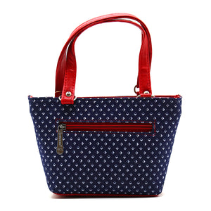 Women's Mini Handbag With Denim Diamond Print - myStore20202019