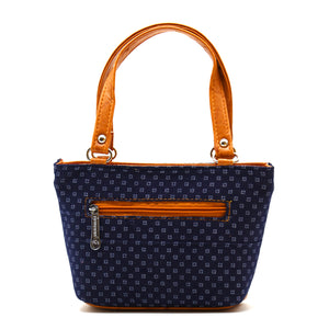 Women's Mini Handbag With Denim Diamond Print - myStore20202019