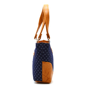 Women's Mini Handbag With Denim Diamond Print - myStore20202019