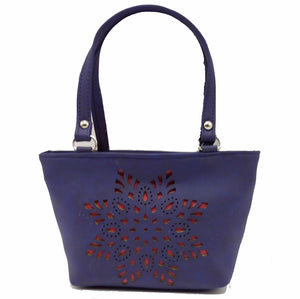 Women's Mini Handbag With Flower Cutwork Design - myStore20202019