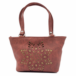 Women's Mini Handbag With Flower Cutwork Design - myStore20202019