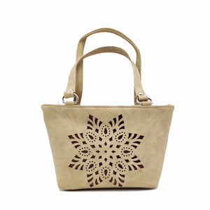 Women's Mini Handbag With Flower Cutwork Design - myStore20202019