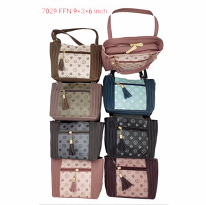 Women's Mini Handbag With Flower Print Jhumka Design - myStore20202019