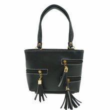 Load image into Gallery viewer, Women&#39;s Mini Handbag With Front Three Zip Jhumka Design - myStore20202019
