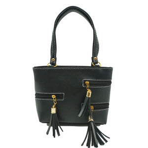 Women's Mini Handbag With Front Three Zip Jhumka Design - myStore20202019