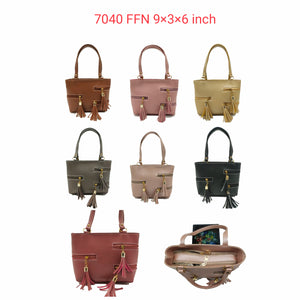 Women's Mini Handbag With Front Three Zip Jhumka Design - myStore20202019