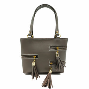 Women's Mini Handbag With Front Three Zip Jhumka Design - myStore20202019
