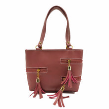 Load image into Gallery viewer, Women&#39;s Mini Handbag With Front Three Zip Jhumka Design - myStore20202019

