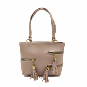Women's Mini Handbag With Front Three Zip Jhumka Design - myStore20202019