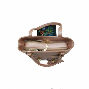 Women's Mini Handbag With Front Three Zip Jhumka Design - myStore20202019
