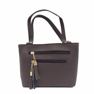 Women's Mini Handbag With Front Two Zip Jhumka Hanging Design - myStore20202019