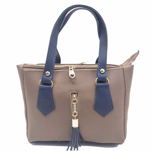 Women's Mini Handbag With Front Zip Jhumka Hanging Design - myStore20202019