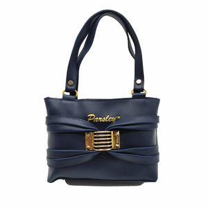 Women's Mini Handbag With Net Fitting Parsley Embose Design - myStore20202019