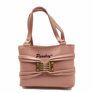 Women's Mini Handbag With Net Fitting Parsley Embose Design - myStore20202019