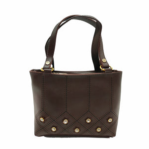 Women's Mini Handbag With Stone Fitting Design - myStore20202019