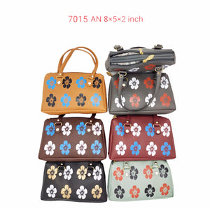 Women's Mini Handbag With Two Colour Floral Print - myStore20202019
