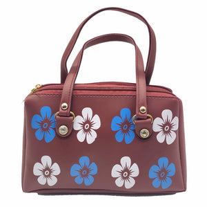 Women's Mini Handbag With Two Colour Floral Print - myStore20202019