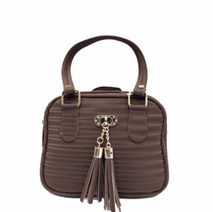 Women's Mini Handbag With Two Jhumka Fitting Square Design - myStore20202019