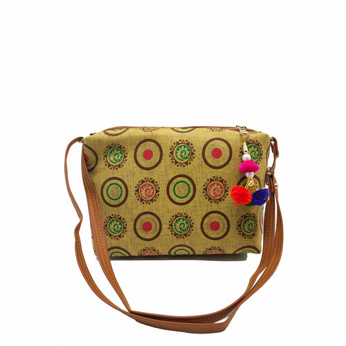 Women's Sling Bag Igat Material With Pendant Design - myStore20202019