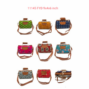 Women's Sling Bag Igat Material With Rexine Handle Design - myStore20202019