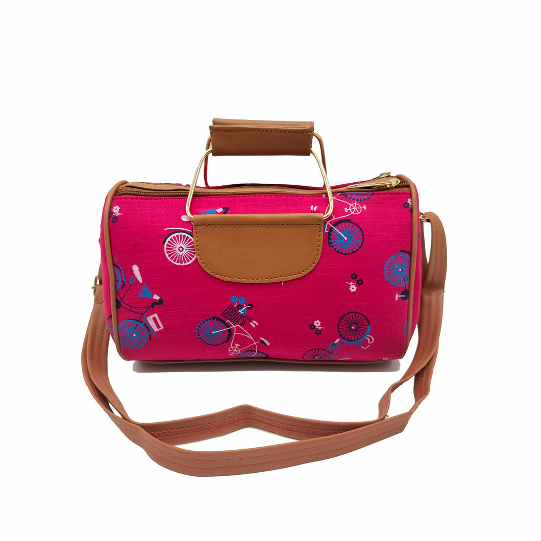 Women's Sling Bag Igat Material With Rexine Handle Design - myStore20202019