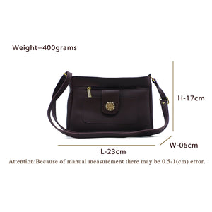 Women's Sling Bag With 2In1 Front Zip Buckle Stone Pocket - myStore20202019
