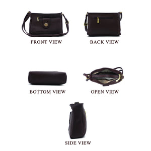 Women's Sling Bag With 2In1 Front Zip Buckle Stone Pocket - myStore20202019