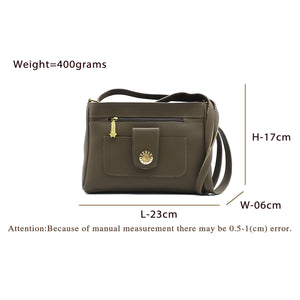 Women's Sling Bag With 2In1 Front Zip Buckle Stone Pocket - myStore20202019