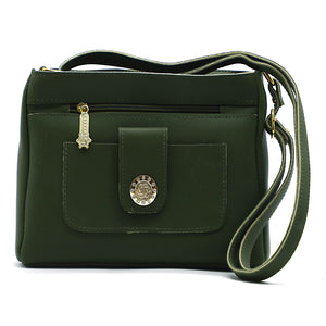 Women's Sling Bag With 2In1 Front Zip Buckle Stone Pocket - myStore20202019