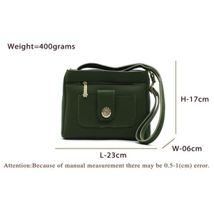 Women's Sling Bag With 2In1 Front Zip Buckle Stone Pocket - myStore20202019