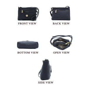 Women's Sling Bag With 2In1 Front Zip Buckle Stone Pocket - myStore20202019