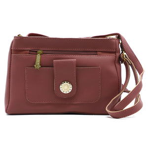 Women's Sling Bag With 2In1 Front Zip Buckle Stone Pocket - myStore20202019